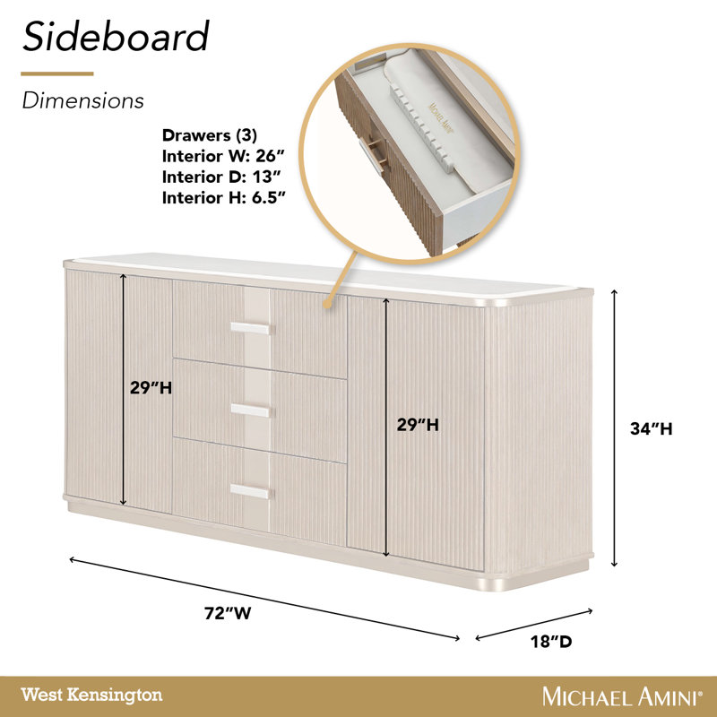 West Kensington Sideboard - Sea Salt Caramel, Tan