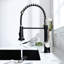 Robinet de cuisine rétractable - Matériau laiton, couleur noir et argent, contrôle facile de la fonction du mélangeur d'évier moderne à température de l'eau, remplissage en céramique, surface de corrosion