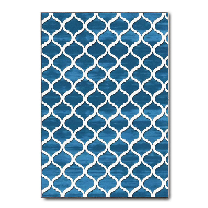 Tapis en coton Kourtney, Tapis de couloir 3 pi 3 po x 9 pi 10 po