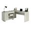 Bureau avec crédence, finition blanche