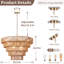 Caytlen 8-Light Dimmable Hand-Woven Rattan Tiered Chandelier-405664241