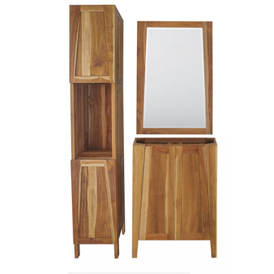 24'' Solid Wood Single Bathroom Vanity Top