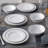 Noritake Whiteridge Platinum 12-Piece Dinnerware Set, Service for 4