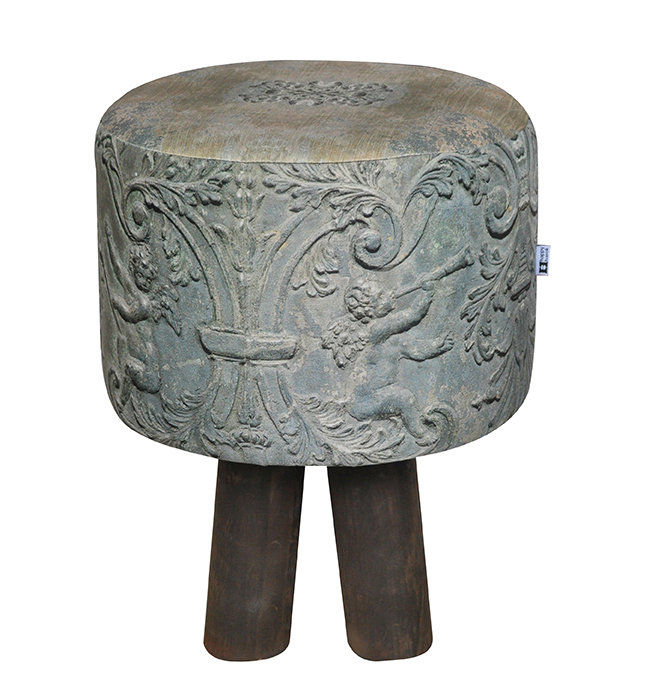 Solid + Manufactured Wood Accent Stool