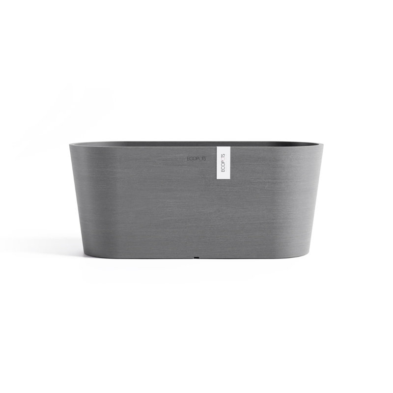 Pot Planter, 6.5" H x 15.75" W x 6.5" D, Gray