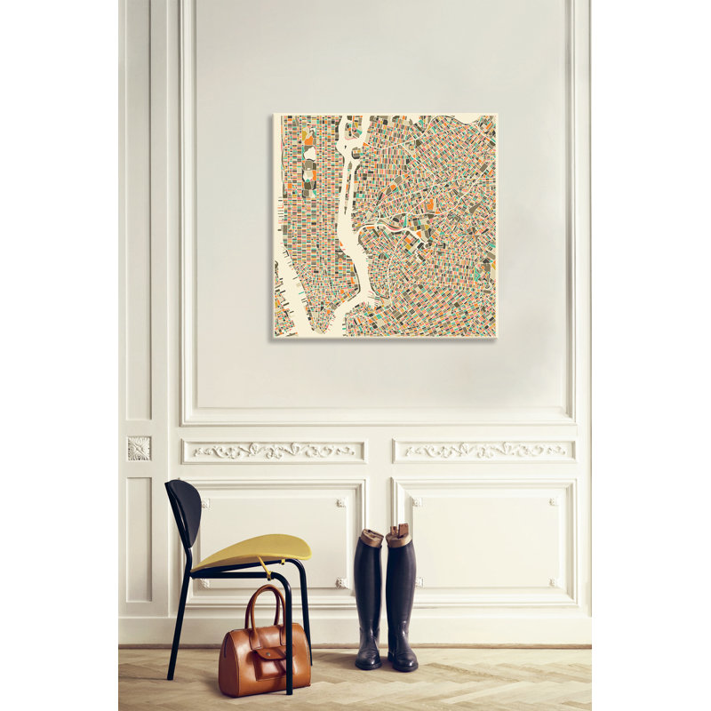 Jazzberry bleu - Impression sur toile, H 12 po x l 12 po x P 1,5 po, Toile tendue, Pas de tapis