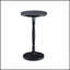 Ensemble de 2 tables basses et tables d'appoint rondes avec rangement, en PVC thermoformé, idéal pour une décoration moderne et industrielle.