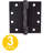 4.5 in. x 4.5 in. Full Mortise Squared Ball Bearing Hinge with Removable Pin-14071249