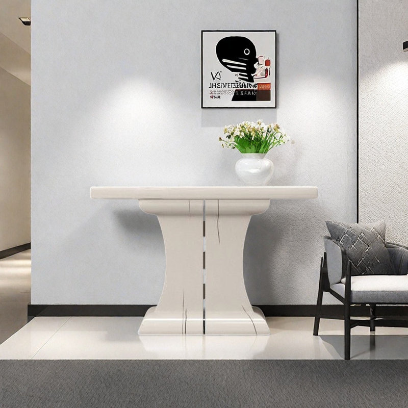 Console moderne minimaliste, Beige, H 35,43 po x l 47,24 po x P 15,75 po