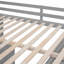 Lit mezzanine double avec tiroirs, bureau et garde-robe gris