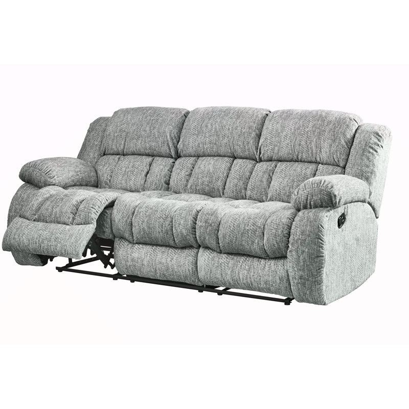Canapé et causeuse inclinables gris Stonic