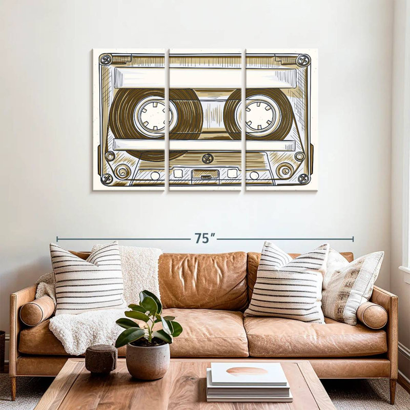 Abarca Audio Cassette, 36" H x 57" W