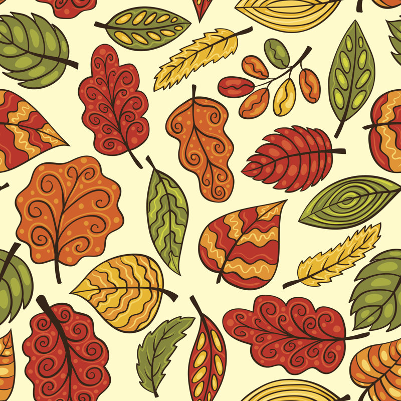 Feuilles d'automne - peinture sur toile tendue, H 12 po x l 12 po