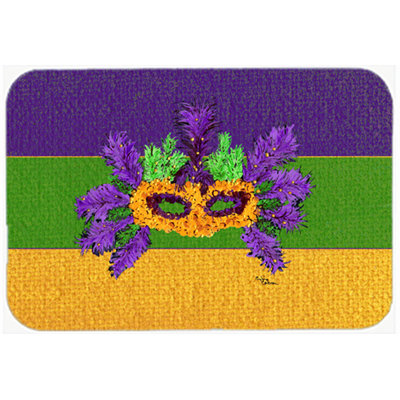 East Urban Home Mardi Gras Mask Glass Cutting Board