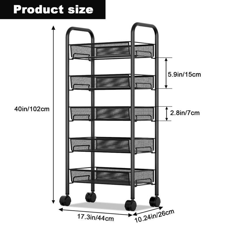 44cm W Metal Shelving Unit