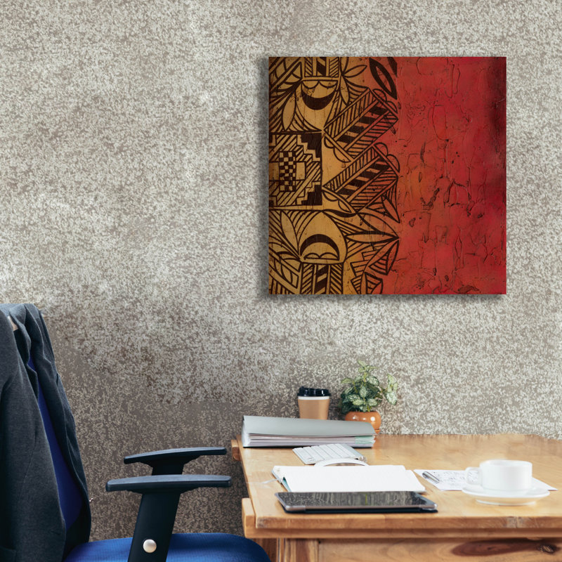  «Native Tradition 2» par Chariklia Zarris, art mural sur toile, 26 po x 26 po, H 26 po x l 26 po