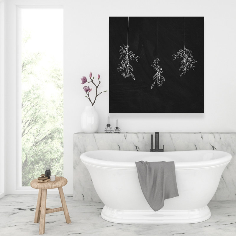 Toile «Mistletoe Leaves» | Décoration festive
