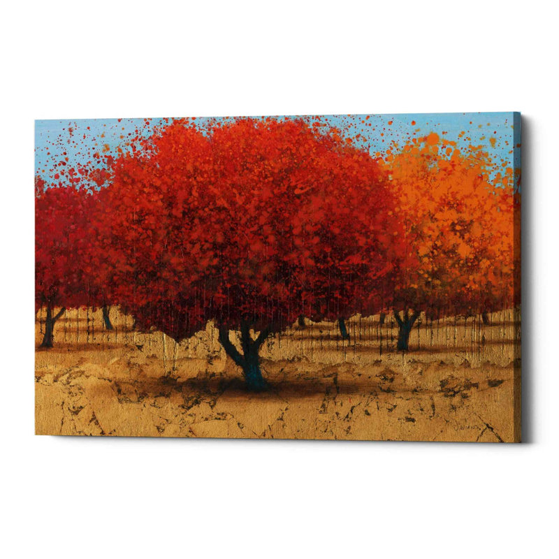 «Orange Trees II» par James Wiens, art mural sur toile, H 40 po x l 60 po x P 1,25 po