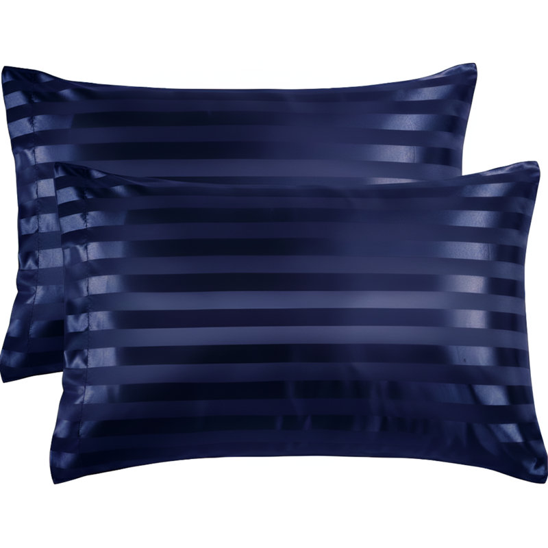 Synthea Luxurious Microfiber Pillow Covers Set of 2 - Soft, Durable & Stylish Pillowcases, Navy