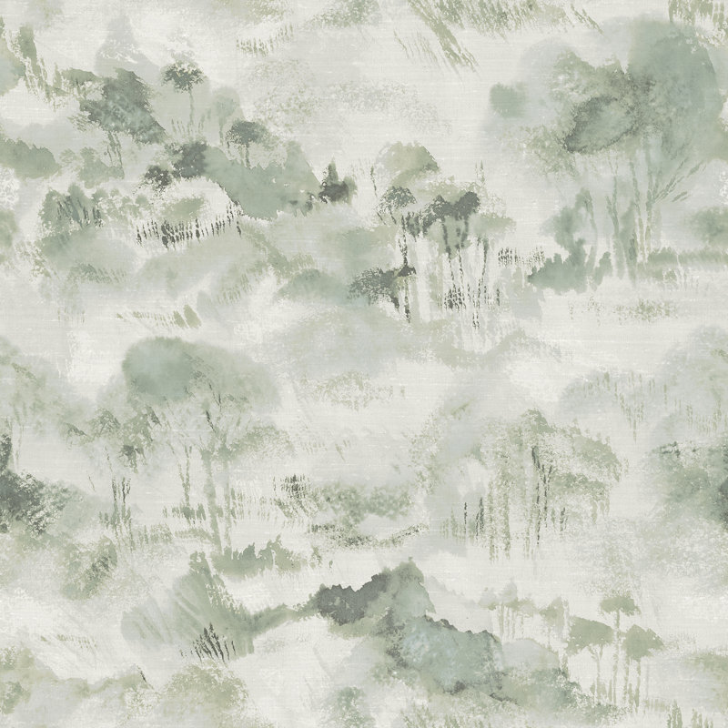 Rouleau de papier peint L 27 pi x l 27 po Nara, Sauge