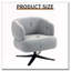 Chaise d'appoint pivotante rembourrée-365784809