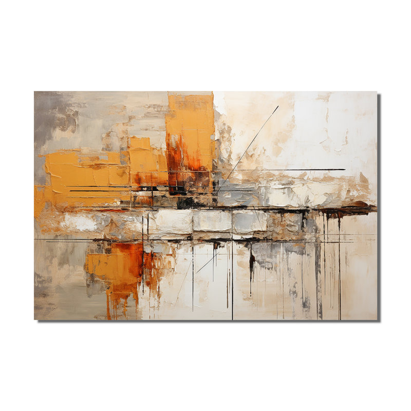 Décoration murale Orange Impressions II - Collages abstraits
