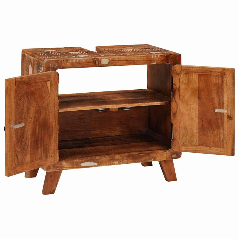 Frame Mounted Bathroom Cabinet, Brown