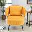 Chaises d'appoint à ressorts ensachés, chaise en acier chenille moderne pour petite maison