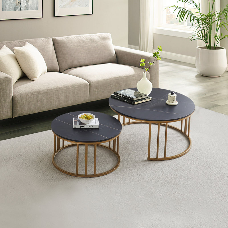Nesting Cofe Frame Coffee Table, Black
