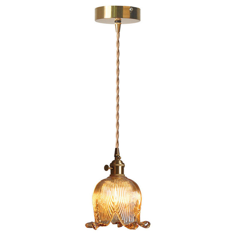 Luminaire suspendu 1 lumière Haylea, Brun
