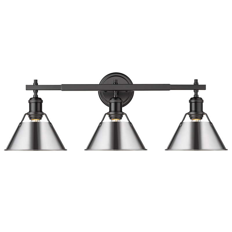 Felda 3-light fixture, Chrome, Matte Black