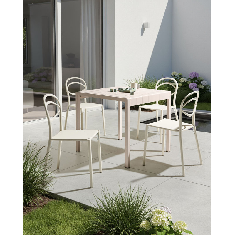 Patio Dining Side Chair, White