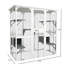 Enclos moyen pour animaux de compagnie, cage en bois blanche pour une cabane de jeu sécurisée, aimant les animaux de compagnie