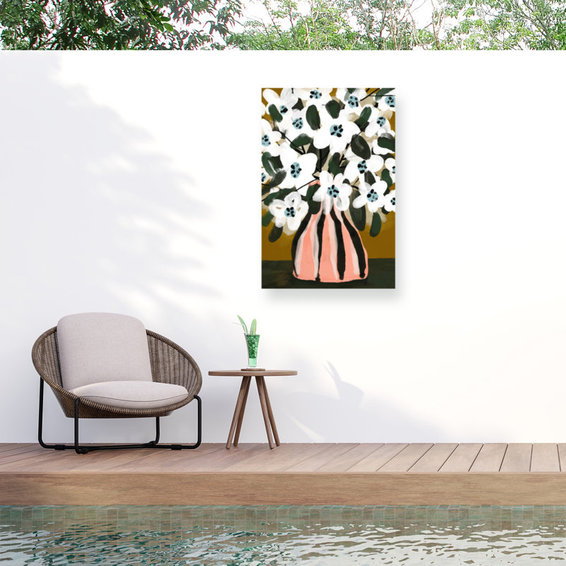 Treechild Pastel Flower Impression No 9 Outdoor  Canvas, H 16 po x l 24 po
