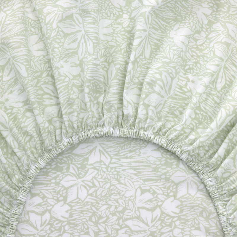 Capri Fitted Sheet, Amande, Twin Fitted Sheet