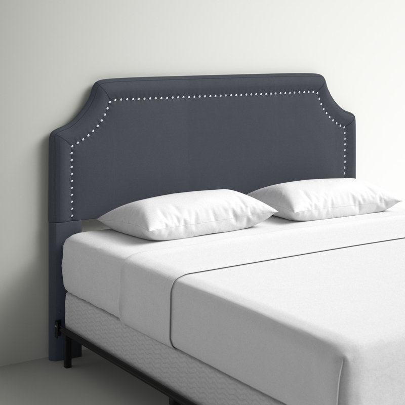 Tête de lit tapissier Aiiden, Double / Grand, Gris aimant