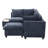 90" U-Shaped Sectional Sofa Modular Sofa Couch With A Movable Ottoman , A Coffee Table With Hidden Charging Devices For Living Room-1410497900