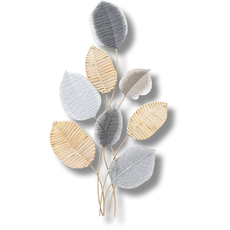 Decorative Leaf Metal Wall Décor - 18" x 36"