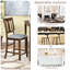 Chaises de salle à manger seulement, ensemble de chaises de salle à manger à hauteur de comptoir pour 4 personnes, chaise de cuisine avec siège rembourré