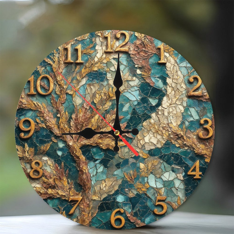 Horloge mosaïque Golden Tree