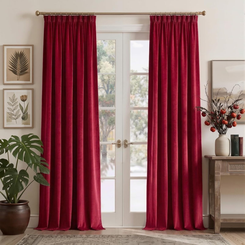 Velvet Room Darkening Curtain Panel Pair