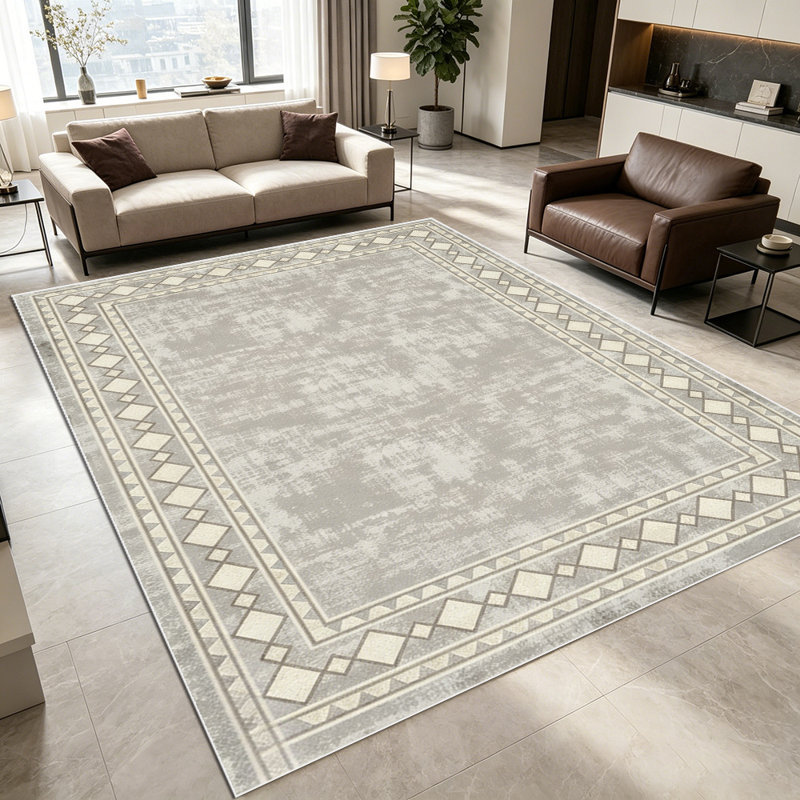 1PC Vintage Distressed Geometric Farmhouse area rugs for Living Room, Soft and Comfortable, All-season, easy-to-maintain, machine washable Indoor floor mat, Under Table Farmhouse suitable for dining room, bedroom, kitchen, Home Decor, Outdoor Decor.