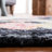Delman Hand Tufted Wool/Cotton Floral Rug in Red/Charcoal-298101362