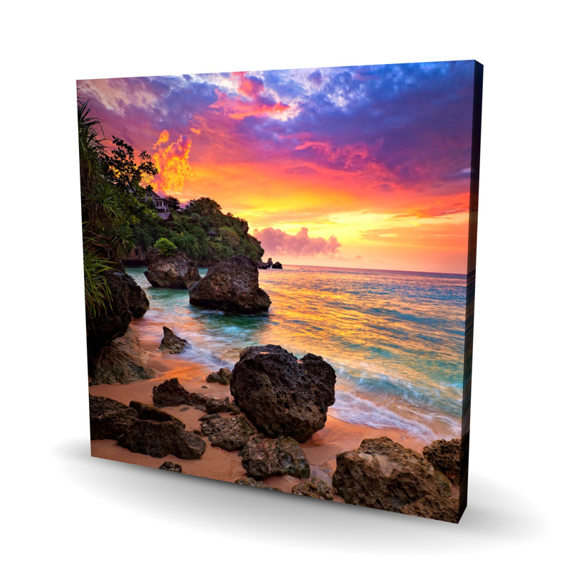 Rainbow Island - Red Canvas Home Decor | Vibrant Wall Art