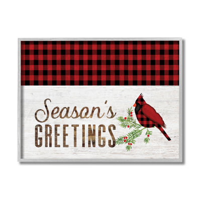 Seasonal Greetings Expression Cardinal rouge