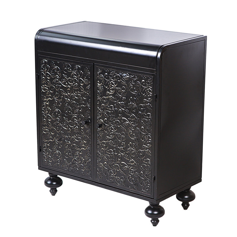 Art Accent Cabinet With 2 Doors, Sideboard Buffet Cabinet With Storage, Distressed Decorative Storage Cabinet With Embossed Pattern For Entryway Living Room Dining Room