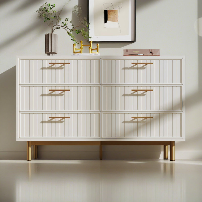 Amon 120cm W 6 - Drawer Chest of Drawers