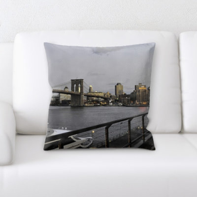Faux Leather Throw Pillow