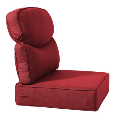 Coussins de luxe Red Luxury Smile 6 pouces, coussins de remplacement pour siège de patio profond 24 x 24