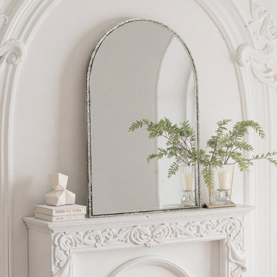 Iron Framed Arched Wall Mirror, Wall Decor Arch Mirror